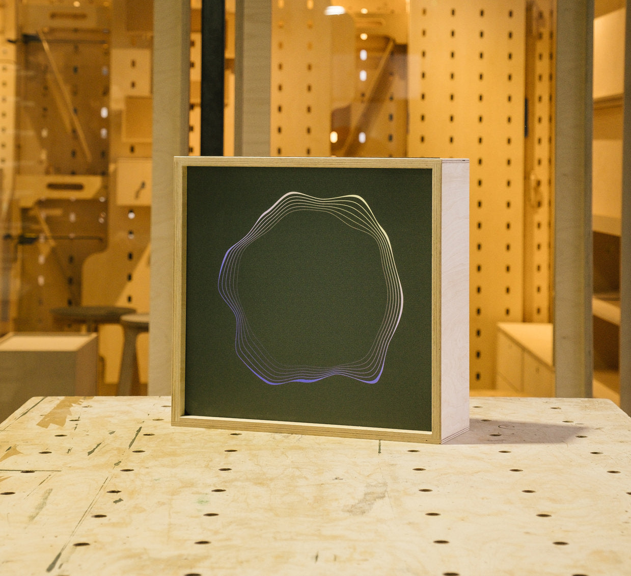 Small square Birch Ply Lightbox